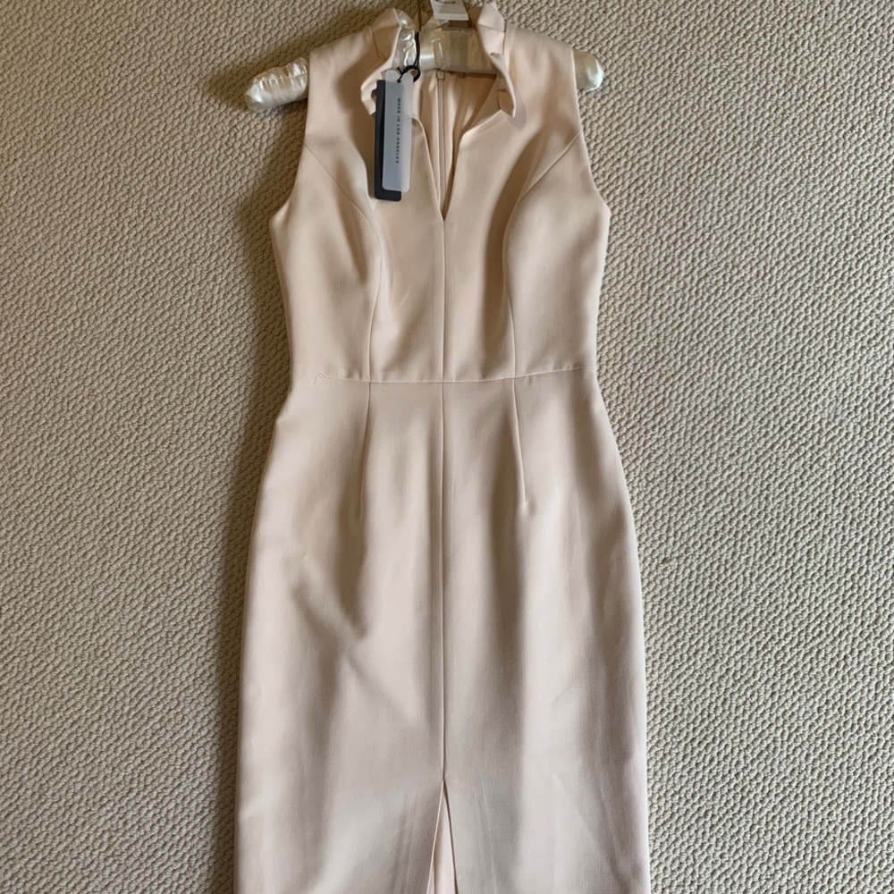 Black Halo Sleeveless Midi Dress in Blush